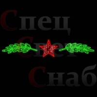 Светодиодная перетяжка "Лавровый венок" зеленый дюралайт 