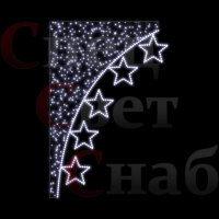 Светодиодная консоль к 9 мая "Звездная капель" Белая