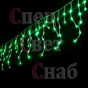 Светодиодная гирлянда бахрома Зелёная 4x0,6м