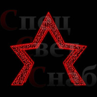 Светодиодная арка "Звезда" 4м Объемная Красная